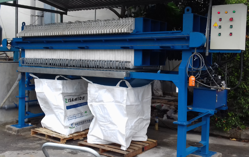 Máy Ép Bùn Khung Bản 800x800
